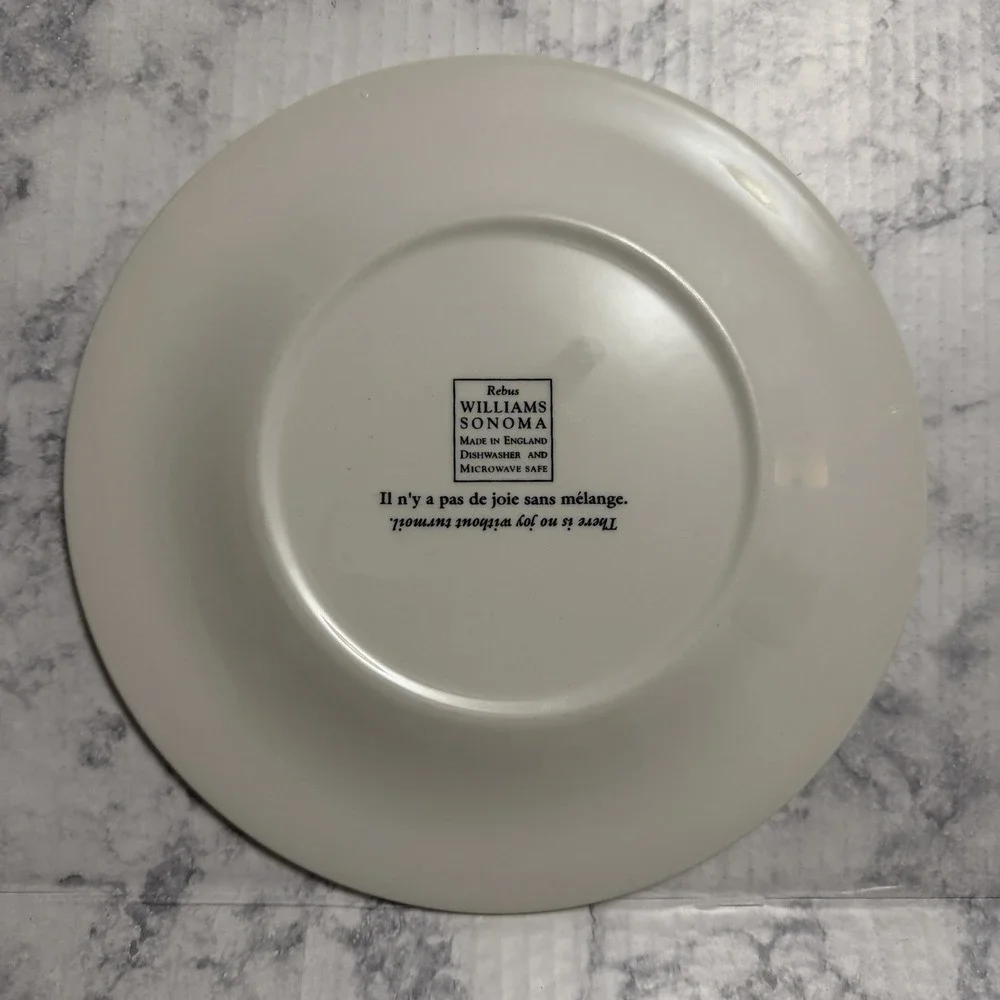 Williams-Sonoma Rebus Pattern Plate 9